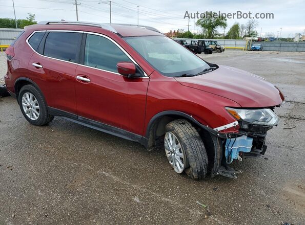 5N1AT2MV9JC722446 2018 NISSAN ROGUE Темно-бордовый Передняя правая четверть