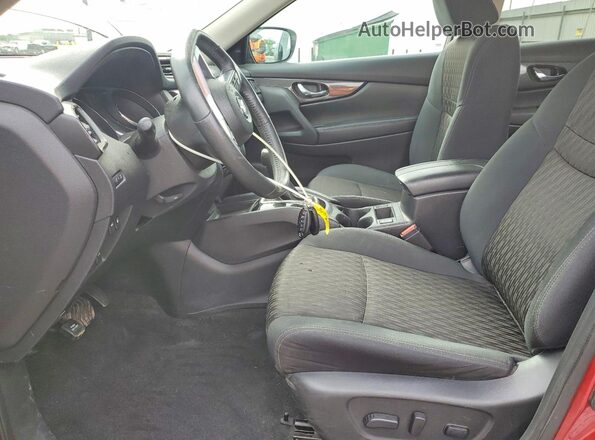 5N1AT2MV9JC722446 2018 NISSAN ROGUE Темно-бордовый Вид салона спереди