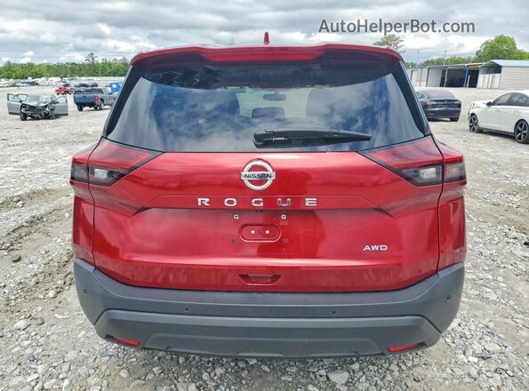 5N1AT3AB2MC708795 2021 NISSAN ROGUE Красный Вид сзади