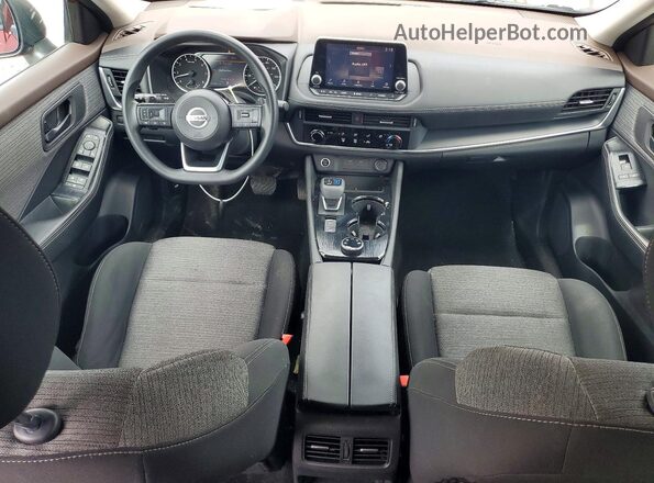5N1AT3AB2MC708795 2021 NISSAN ROGUE Красный Вид панели приборов