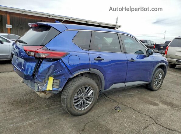 5N1AT3AB6MC744134 2021 NISSAN ROGUE Blue Trasero derecho