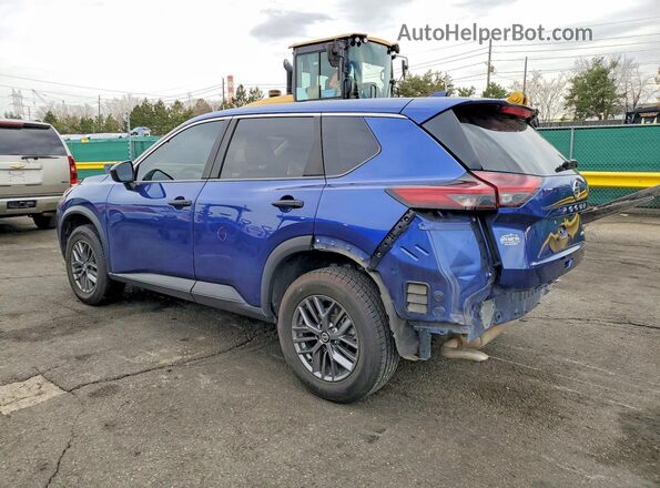 5N1AT3AB6MC744134 2021 NISSAN ROGUE Blue Trasero izquierdo