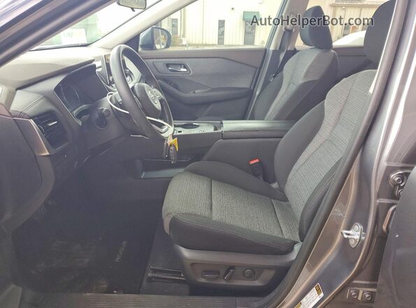 5N1AT3BA3MC713946 2021 NISSAN ROGUE Серый Вид салона спереди
