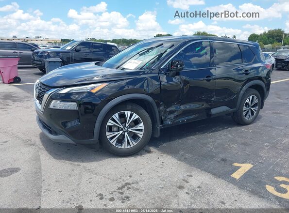 5N1AT3BA3MC775153 2021 NISSAN ROGUE Черный Передняя левая четверть