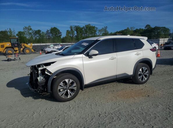 5N1AT3BA3MC817630 2021 NISSAN ROGUE White Առջևի ձախ երեք քառորդ տեսարան