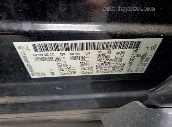 5N1AT3BA3MC837506 2021 NISSAN ROGUE Black Vista de la etiqueta del VIN
