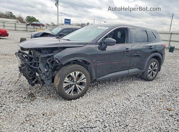 5N1AT3BB3MC676048 2021 NISSAN ROGUE Черный Передняя левая четверть
