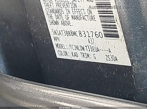 5N1AT3BB8MC831760 2021 NISSAN ROGUE Gray Widok komory silnika