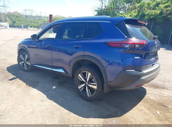5N1AT3CB1MC711619 2021 NISSAN ROGUE Blue უკანა მარცხენა