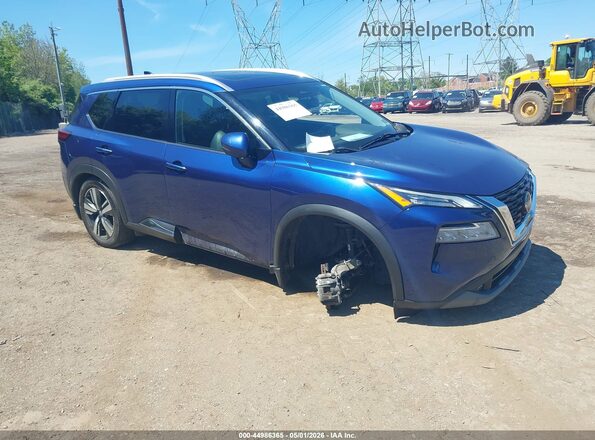 5N1AT3CB1MC711619 2021 NISSAN ROGUE Blue წინა მარჯვენა