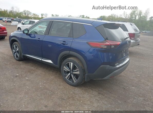 5N1AT3CB5MC812534 2021 NISSAN ROGUE Синий Задняя левая четверть