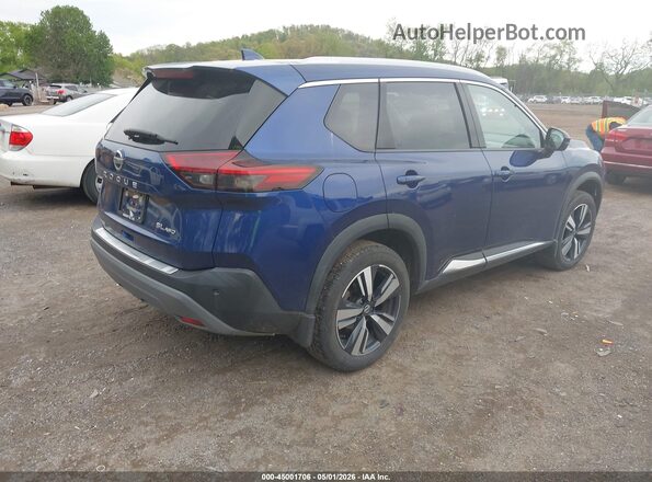 5N1AT3CB5MC812534 2021 NISSAN ROGUE Синий Задняя правая четверть