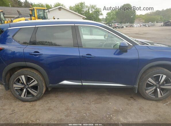 5N1AT3CB5MC812534 2021 NISSAN ROGUE Синий Вид задней части салона