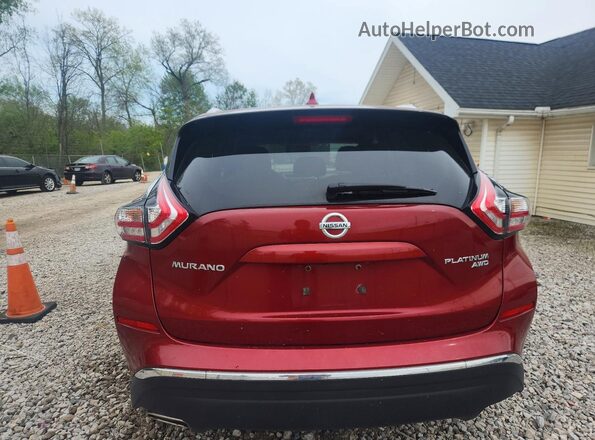 5N1AZ2MH3GN172120 2016 NISSAN MURANO Burgundy Vista trasera