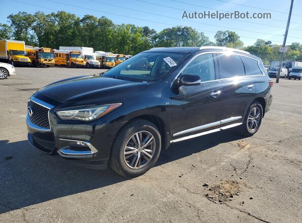 5N1DL0MM0HC542856 2017 INFINITI QX60 Black Առջևի ձախ երեք քառորդ տեսարան