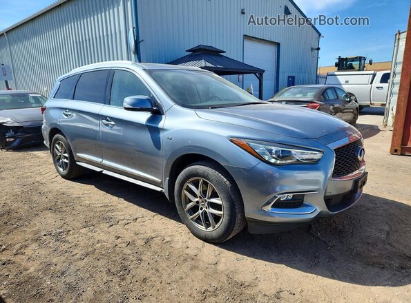 5N1DL0MM0HC550648 2017 INFINITI QX60 Синий Передняя правая четверть