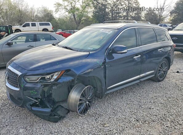 5N1DL0MM2JC518631 2018 INFINITI QX60 Blue Front left