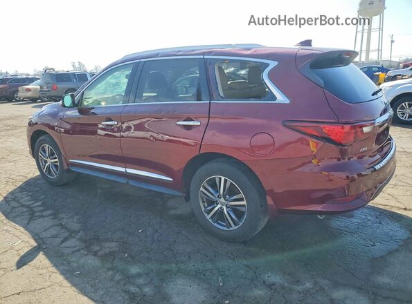 5N1DL0MM4LC528211 2020 INFINITI QX60 Burgundy უკანა მარცხენა