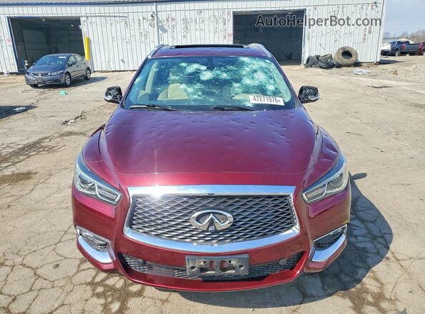 5N1DL0MM4LC528211 2020 INFINITI QX60 Burgundy წინა ხედი