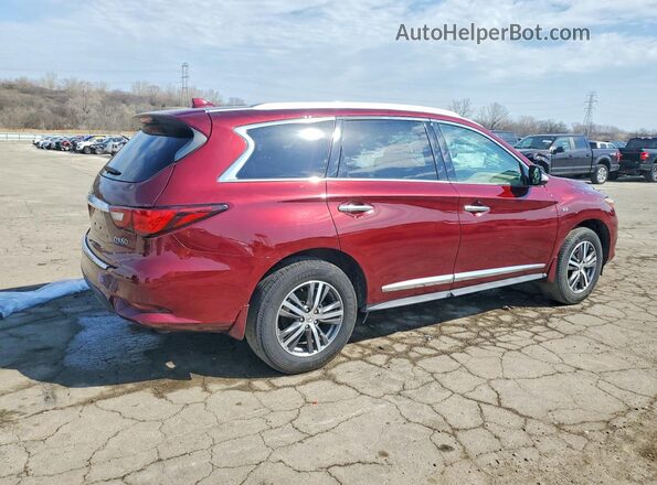 5N1DL0MM4LC528211 2020 INFINITI QX60 Burgundy უკანა მარჯვენა