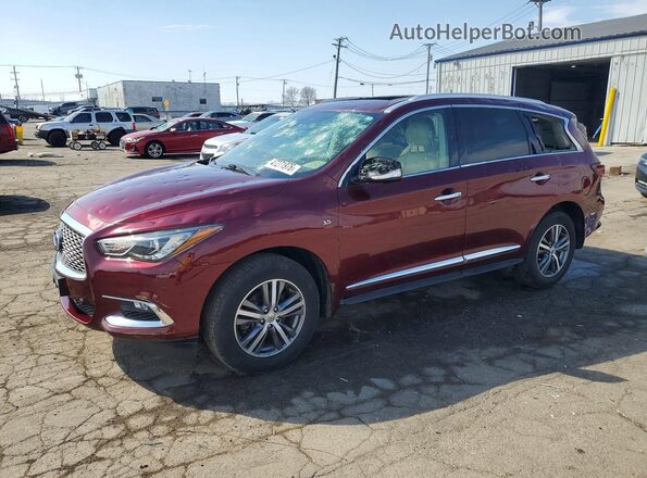 5N1DL0MM4LC528211 2020 INFINITI QX60 Burgundy წინა მარცხენა ხედი სამი მეოთხედიდან