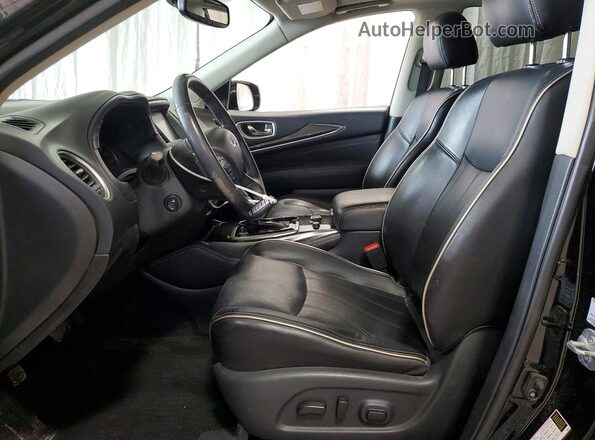 5N1DL0MM7HC552042 2017 INFINITI QX60 Black Widok wnętrza z przodu