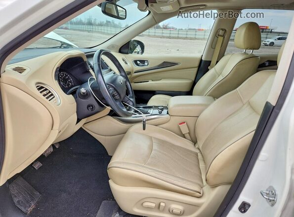 5N1DL0MM8HC525948 2017 INFINITI QX60 White Widok wnętrza z przodu