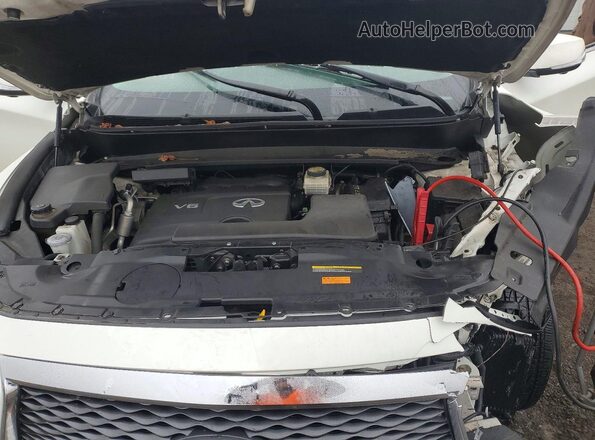 5N1DL0MM8KC504556 2019 INFINITI QX60 White Vista del compartimento del motor