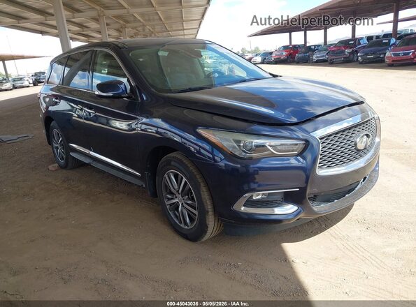 5N1DL0MN0KC510618 2019 INFINITI QX60 Синий Передняя правая четверть