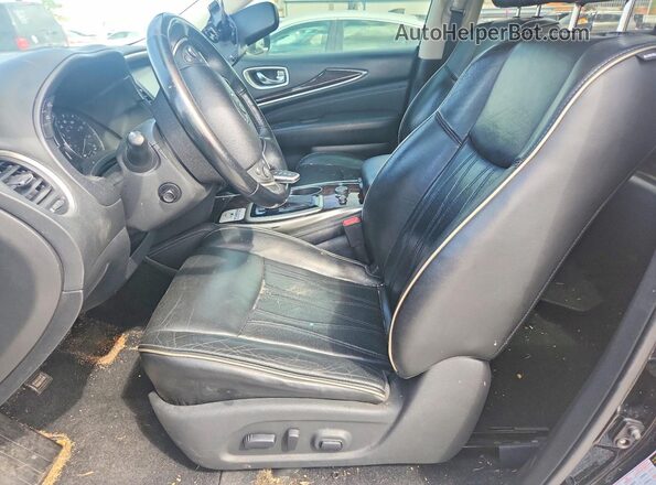 5N1DL0MN4HC547082 2017 INFINITI QX60 Черный Вид салона спереди