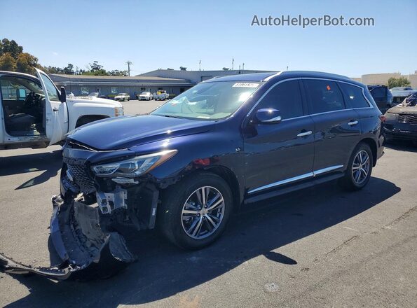 5N1DL0MN7KC505156 2019 INFINITI QX60 Синий Передняя левая четверть
