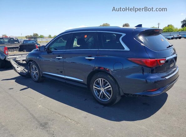 5N1DL0MN7KC505156 2019 INFINITI QX60 Синий Задняя левая четверть