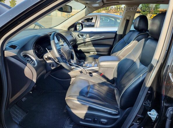 5N1DL0MN8HC505028 2017 INFINITI QX60 Black წინა სალონის ხედი