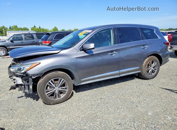 5N1DL0MNXJC532575 2018 INFINITI QX60 Gray წინა მარცხენა ხედი სამი მეოთხედიდან