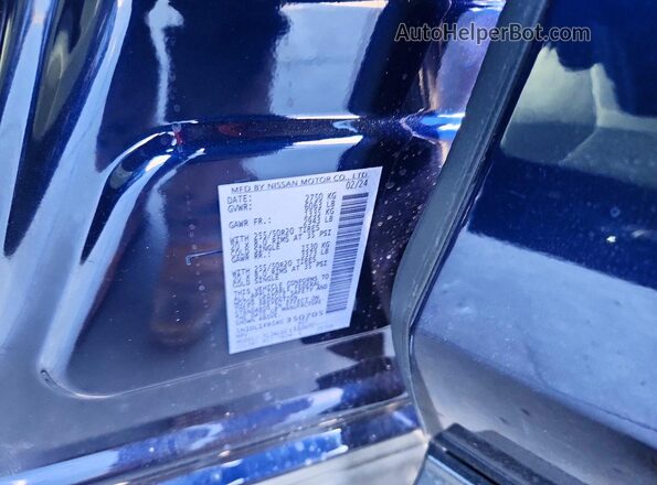 5N1DL1FR5RC350705 2024 INFINITI QX60 Blue VIN კოდის სტიკერის ხედი