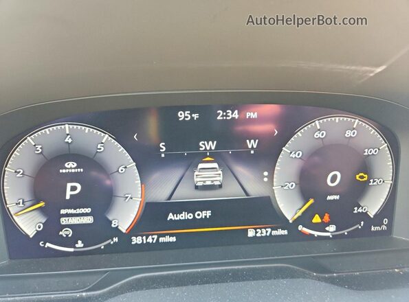 5N1DL1FRXNC330962 2022 INFINITI QX60 Серый Вид щитка приборов