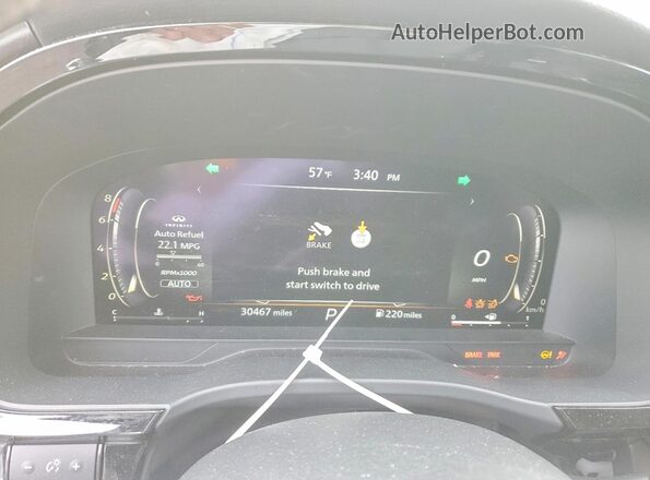 5N1DL1GS3PC369588 2023 INFINITI QX60 Gray Սարքավորումների վահանակի տեսք