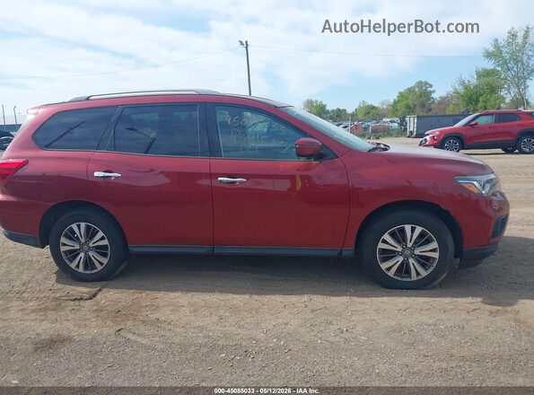 5N1DR2MM5HC637973 2017 NISSAN PATHFINDER Red უკანა სალონის ხედი