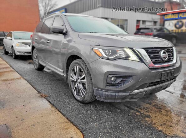 5N1DR2MM7JC617973 2018 NISSAN PATHFINDER Gray Առջևի ձախ երեք քառորդ տեսարան