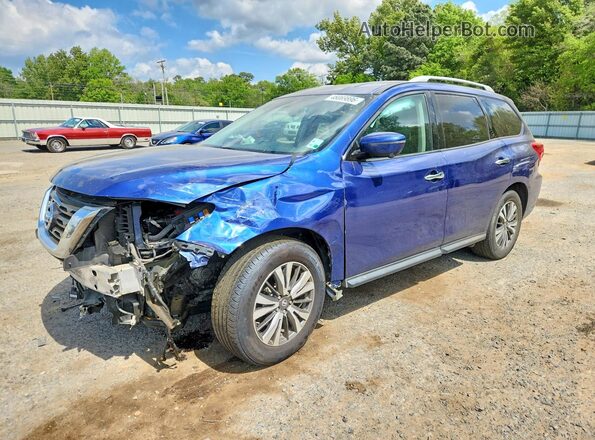 5N1DR2MM8JC603127 2018 NISSAN PATHFINDER Синий Передняя левая четверть