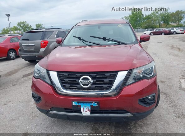 5N1DR2MM9HC656963 2017 NISSAN PATHFINDER Burgundy Vista del cuadro de instrumentos
