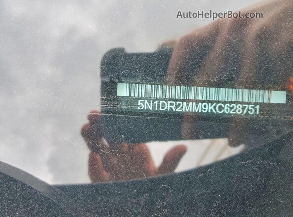 5N1DR2MM9KC628751 2019 NISSAN PATHFINDER Gray Вид наклейки з VIN-кодом