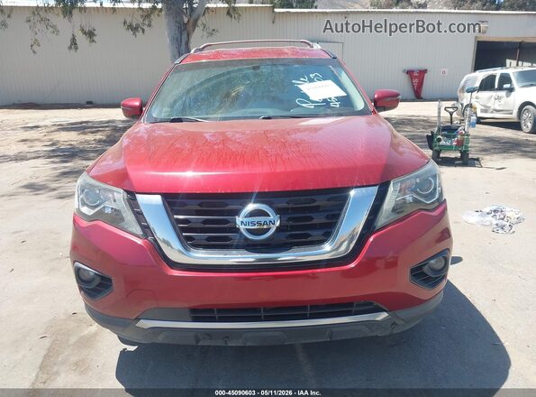 5N1DR2MN0HC621821 2017 NISSAN PATHFINDER Burgundy Вид щитка приладів