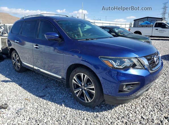 5N1DR2MN1HC614389 2017 NISSAN PATHFINDER Синий Передняя правая четверть