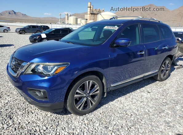 5N1DR2MN1HC614389 2017 NISSAN PATHFINDER Синий Передняя левая четверть
