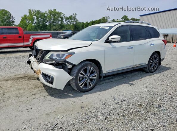 5N1DR2MN5HC681366 2017 NISSAN PATHFINDER White Vista tres cuartos delantera izquierda