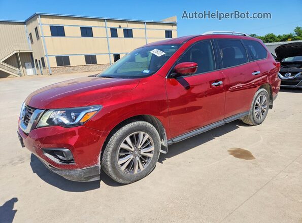 5N1DR2MN8JC613682 2018 NISSAN PATHFINDER Red Առջևի ձախ երեք քառորդ տեսարան
