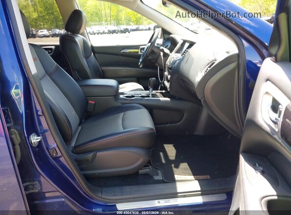 5N1DR2MN9KC637376 2019 NISSAN PATHFINDER Dark Blue Вид салону спереду