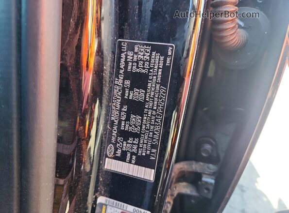 5NMJB3AE7PH252297 2023 HYUNDAI TUCSON Черный Панорамный вид салона 360°