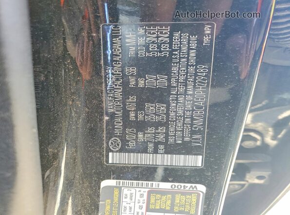 5NMJBCAE0PH229489 2023 HYUNDAI TUCSON Черный Вид наклейки с VIN-кодом
